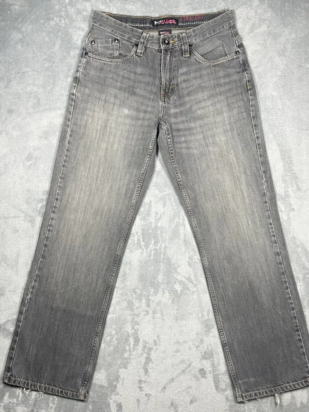 Tony Hawk Straight-Leg Denim Gray Faded Y2K Jeans 30 x 32